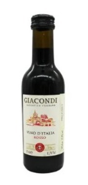 GIACONDI VINO DA ITALIA ROSSO TINTO MEIO SECO 12 abv 187ML