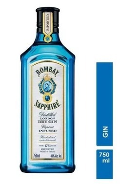 GIN BOMBAY SAPPHIRE LONDON DRY 40 abv 750 ML