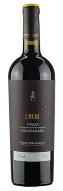 I MURI NEGROAMARO PUGLIA TINTO MEIO SECO 750ML