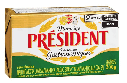 MANTEIGA PRESIDENT COM SAL 200G