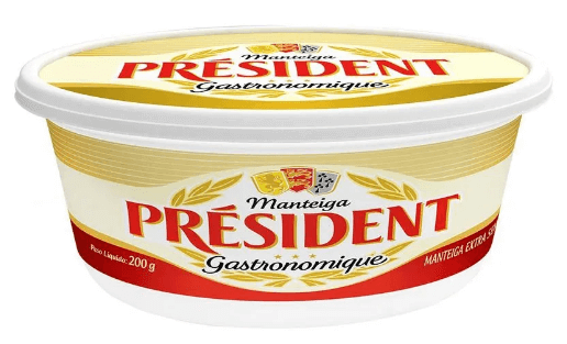 MANTEIGA PRESIDENT SEM SAL 200G